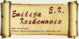 Emilija Keskenović vizit kartica